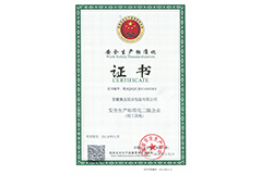 安徽集友安全生產(chǎn)標準化證書二級